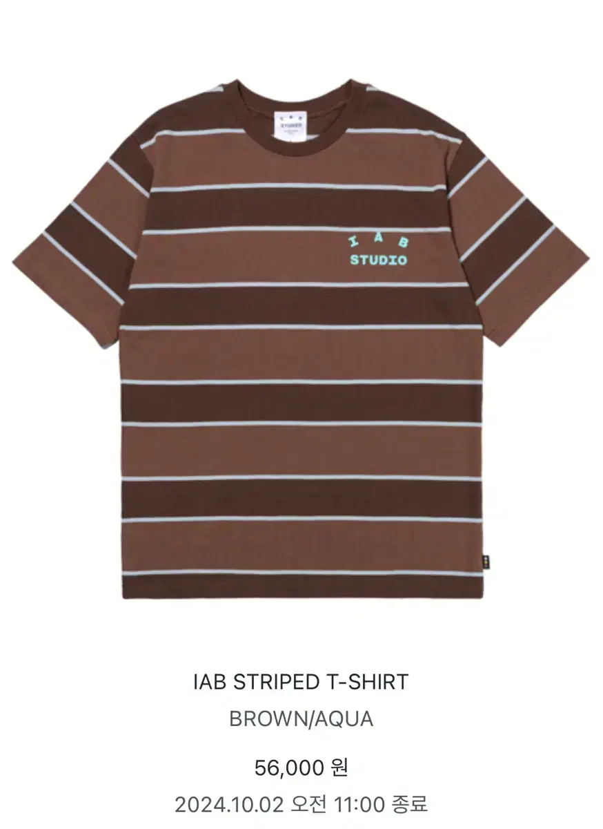 IAB STRIPED T-SHIRT(XXL) 주소변경 배송